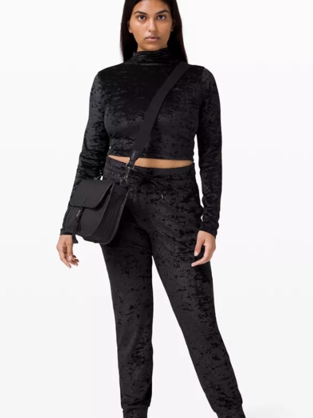 lululemon athletica All Aligned Mock Neck Long Sleeve Crushed Velvet - Picture 7 of 9